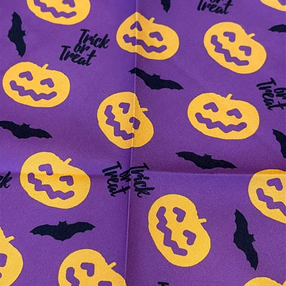 Jack-o’-lantern, Bat, “Trick or Treat” Patterned Pet Bandana Cats and Dogs